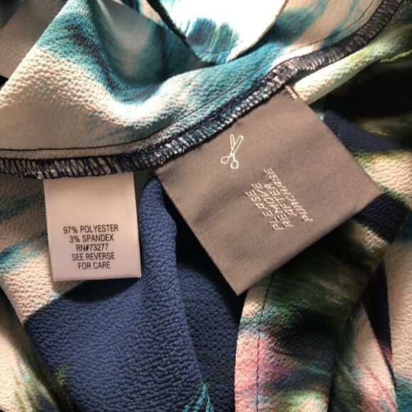 NWT Simply Vera Chiffon Tank Blouse Sheer collar detail Poly Spandex stretch - Picture 11 of 12